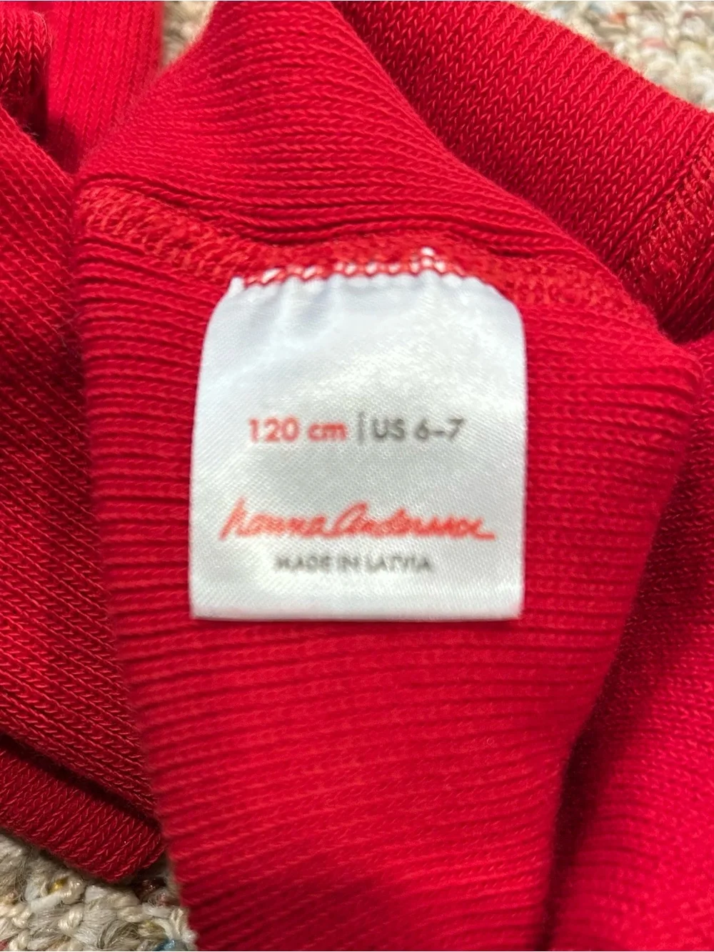 Hanna Andersson Red Ribbed Kids Tights